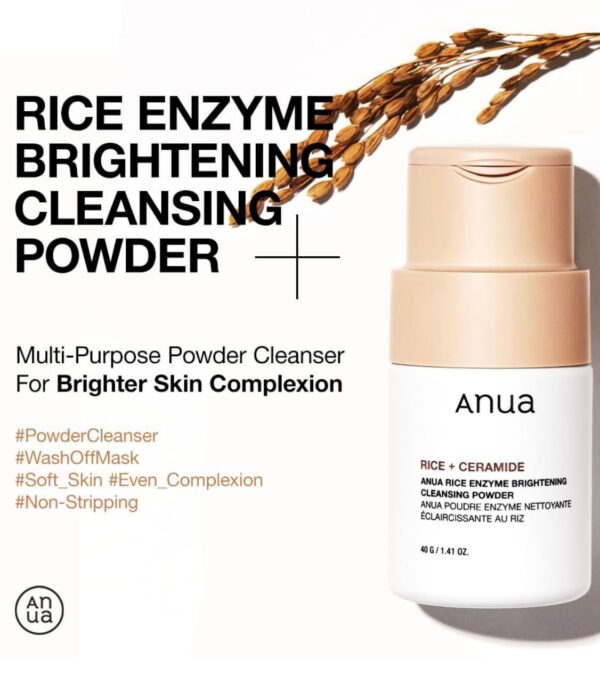 Anua Poudre Nettoyante Éclaircissante aux Enzymes de Riz
