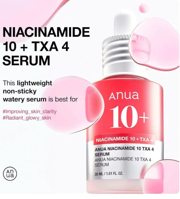ANUA – Sérum Niacinamide 10% + TXA 4%, 30ml